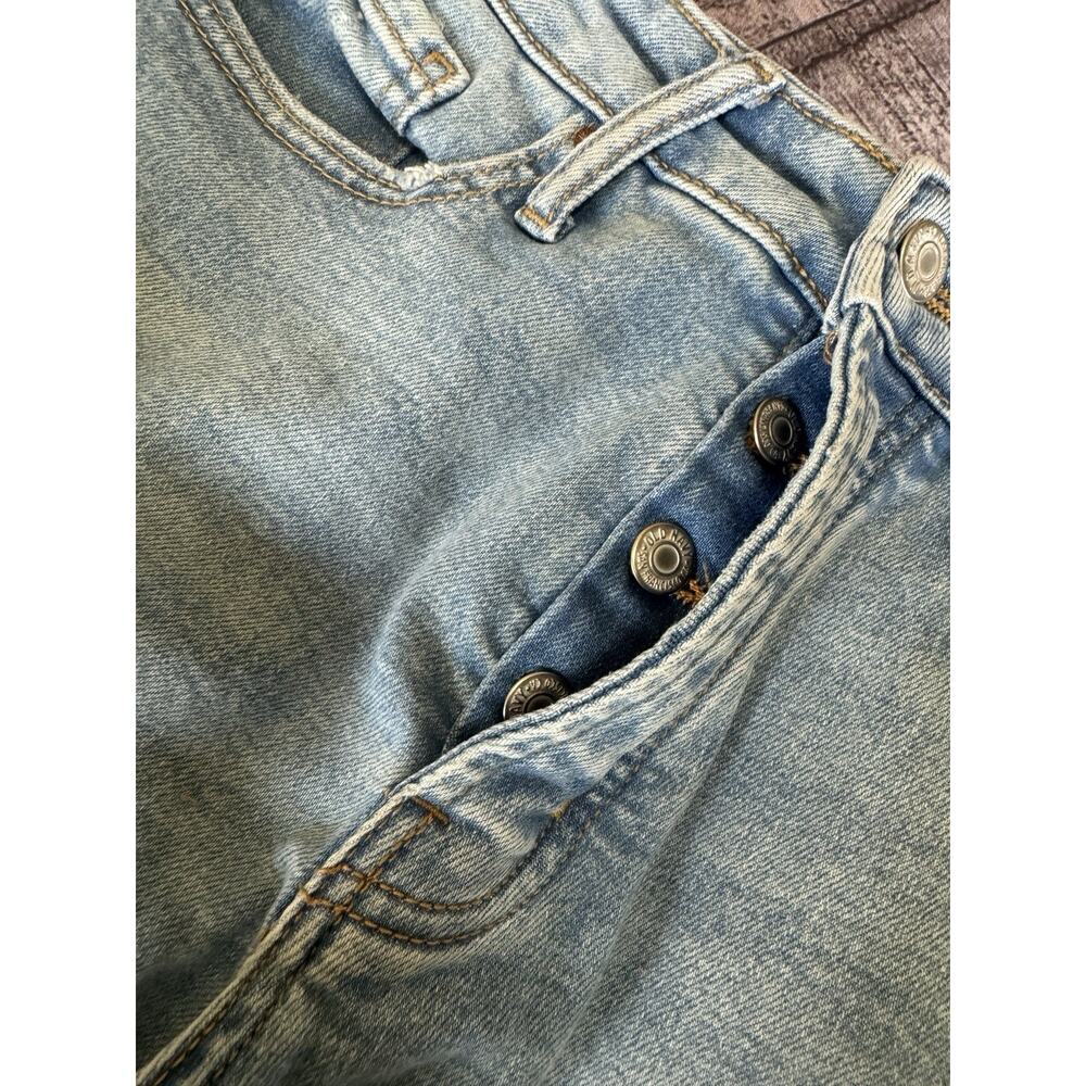 Old Navy High Rise OG Straight Ankle Jeans Distressed Size 4 Light Wash - Picture 6 of 12